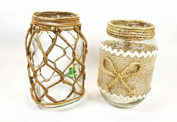 Manualidades con frascos de vidrio